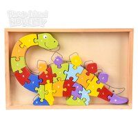11" X 7" Wooden Dinosaur Letter Puzzle