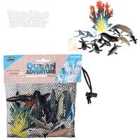 12pc Dolphin And Whale Mesh Bag Play Set