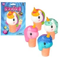 4" Squish Unicorn Ice Cream