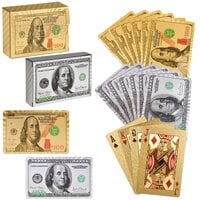 Gold And Silver Foil $100 Bill Playing Cards