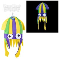 Light-Up Mardi Gras Squid Hat