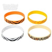 Rubber Safari Print Bracelets