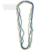 33" 7 mm Purple / Green / Gold Beads