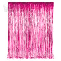 Pink Foil Fringe Curtain 36"x96"