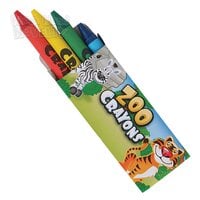 3" Zoo Animal Crayons (4pcs/Box)