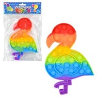 7.5" Rainbow Flamingo Bubble Poppers