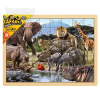 15.75" X 11.75" 48pc Safari Puzzle