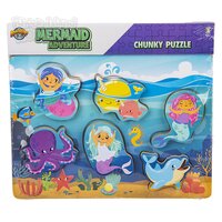 11.75" X 10.25" 6pc Chunky Mermaid Puzzle