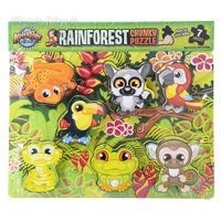 11.75" X 10.25" 7 PC Chunky Rainforest Puzzle