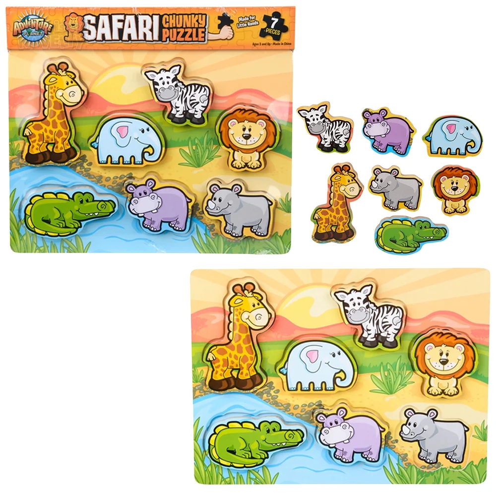 Chunky Safari Toon 7 Piece Puzzle