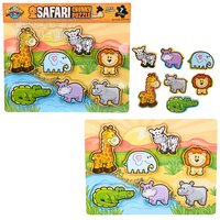 11.75" X 10.25" 7 PC Chunky Safari Toon Puzzle