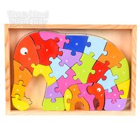 9.25" X 6.5" Wooden Elephant Letter Puzzle