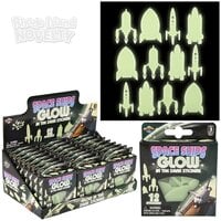 Glow In Dark Space Rocket Stickers 24ct