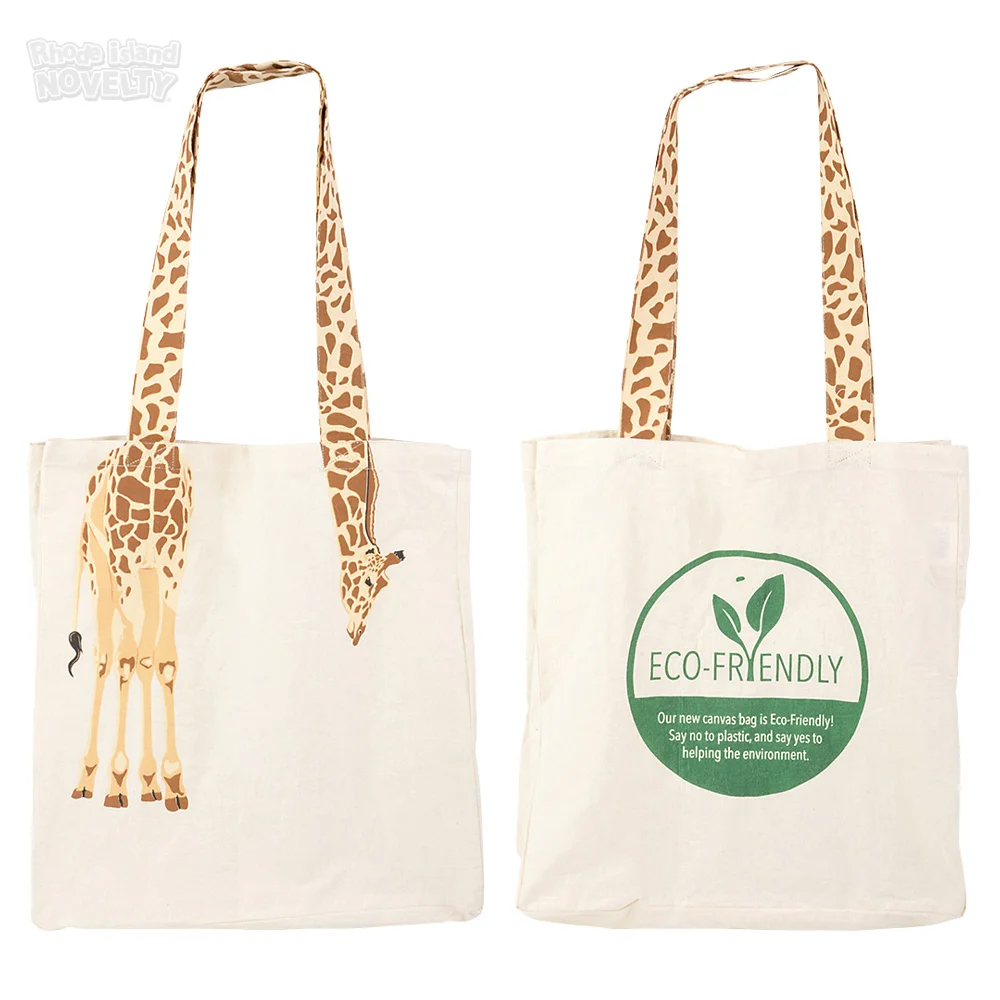 16 Giraffe Tail Eco Friendly Canvas Bag