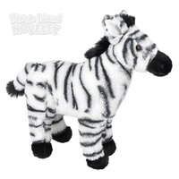 8.5" Animal Den Zebra Plush