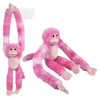 29.5" Earth Safe Extend-A-Pull Pink Monkey