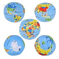 8" Plush Printed Globe Ball