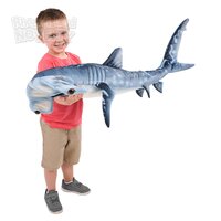 35" Blue Hammerhead Shark Plush
