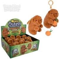 3.5" Mighty Quakes Capybara Backpack Clip 12ct