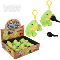 3.5" Mighty Quakes Green Tree Frog Backpack Clip 12ct
