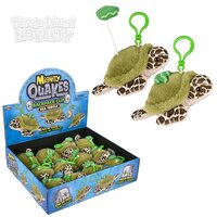 3.5" Mighty Quakes Turtle Backpack Clip 12ct