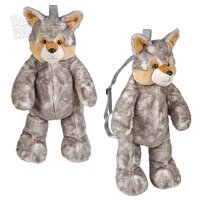 20" Plush Wolf Backpack