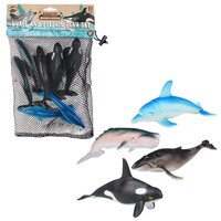 5.5"-7.5" 7pc Whale And Dolphin Mesh Bag