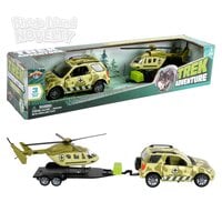 Northern Trek Die-Cast 4 X 4 Rover And Helicopter