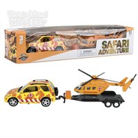 Safari Diecast 4 X 4 Rover And Helicopter