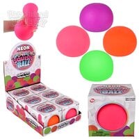 Marshmallow Neon Squishy Ball 4" 6ct