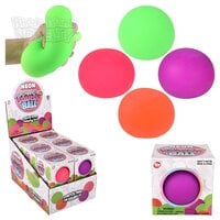 Marshmallow Neon Squishy Ball 3.5" 12ct