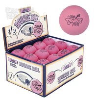 2.5" Rubber Pink High Bounce Ball