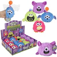 3" Squeezy Bead Monster Plush Ball 12ct