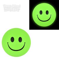 2.4" Glow In The Dark Smile Face Hi-Bounce Ball