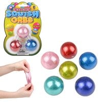 1.6" Squish Sticky Metallic Orbs