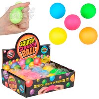 Squish And Stretch Mini Yummy Ball 1.75"12pcs/Dispb