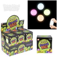 2.5" Squish And Stretch Glow In The Dark Gummi Ball