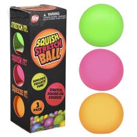 Squish And Stretch Mini Gummi Ball 1.75" 3pcs/Color Box