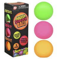 Squish And Stretch Mini Gummi Ball 1.75" 3pcs/Color Box
