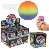 2.5" Squish And Stretch Rainbow Gummi Ball
