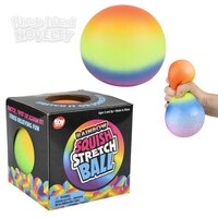 4" Squish And Stretch Rainbow Gummi Ball