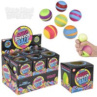 2.5" Squish And Stretch Striped Gummi Ball