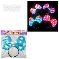 Light-Up Polka Dot Bow Headband