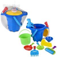 Large Bucket With 9pc Sand Toys