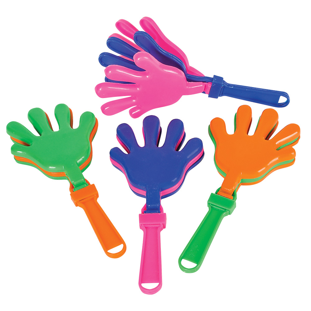 Mini Hand Clappers - 12 Count: Rebecca's Toys & Prizes