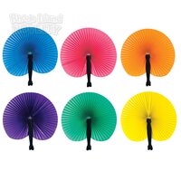 10" Solid Color Folding Fans