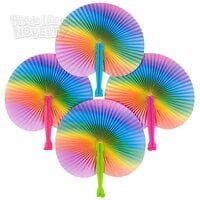 10" Rainbow Folding Fans