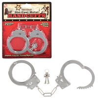 10" Wild West Diecast Metal Handcuffs