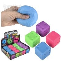 Marshmallow Neon Dice 2" 12ct