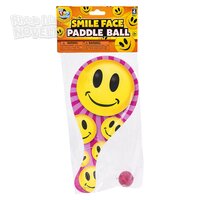 9" Smile Face Paddle Ball